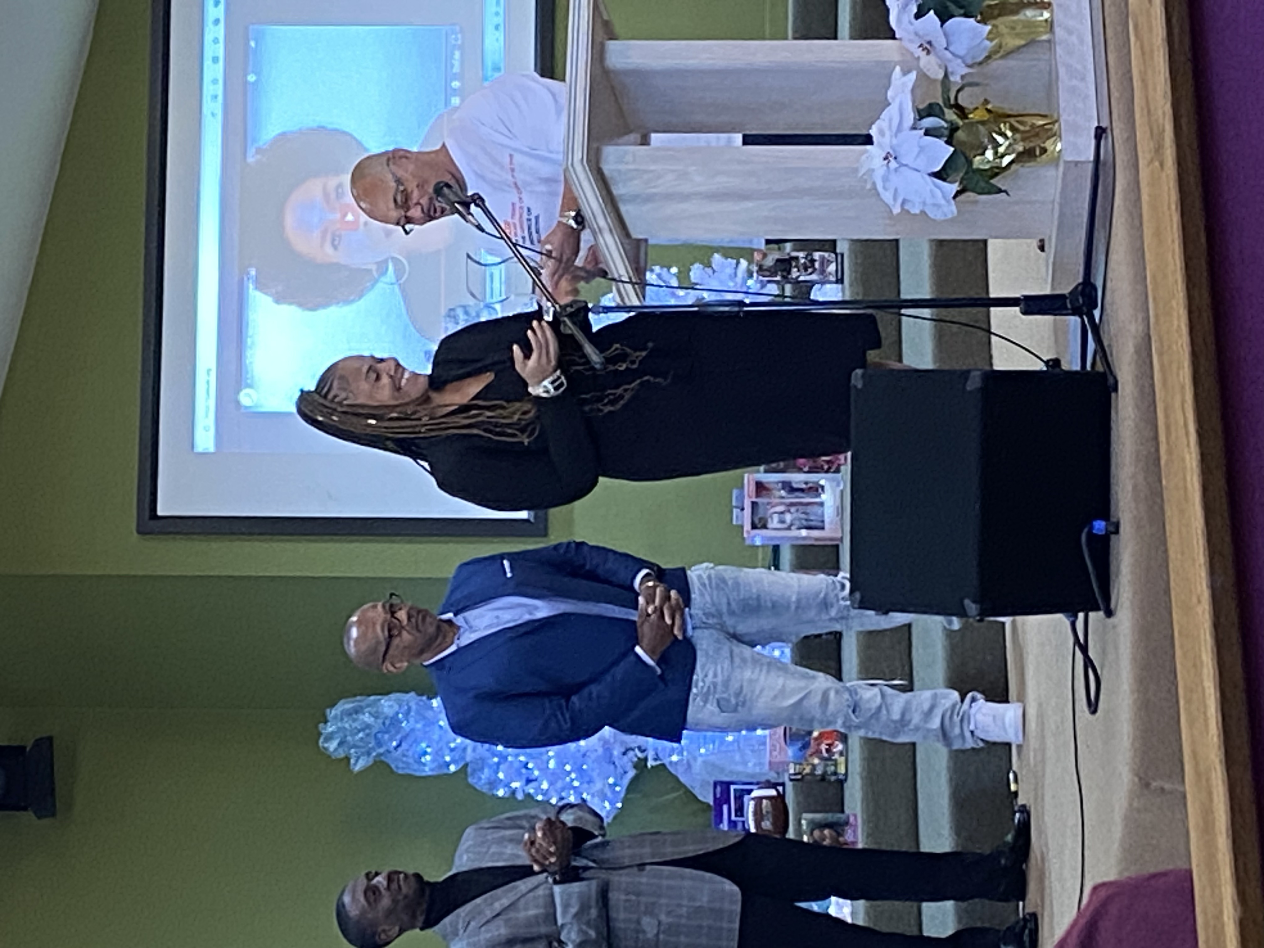 LaNaisha Edwards receives the 
